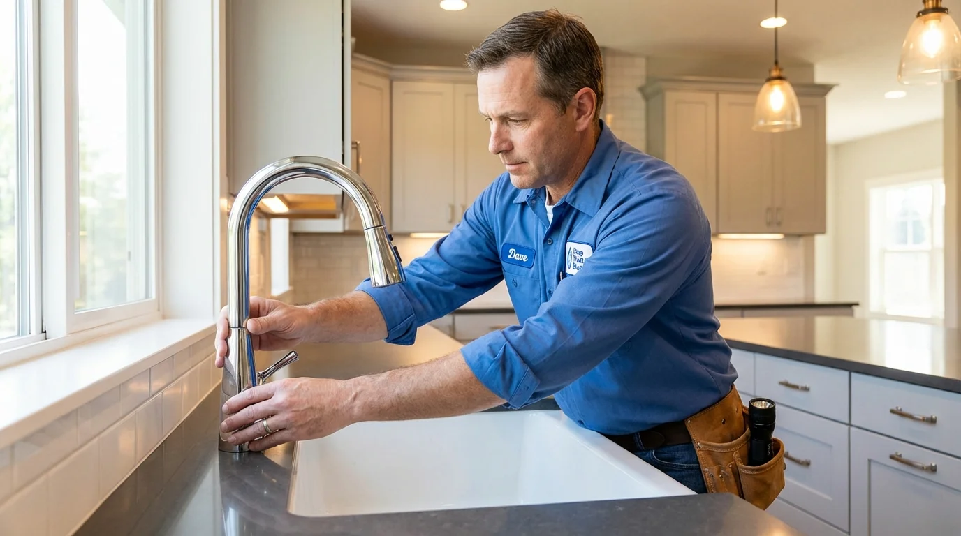 Kitchen faucet installation by Johns Plumbing LLC in Vandiver