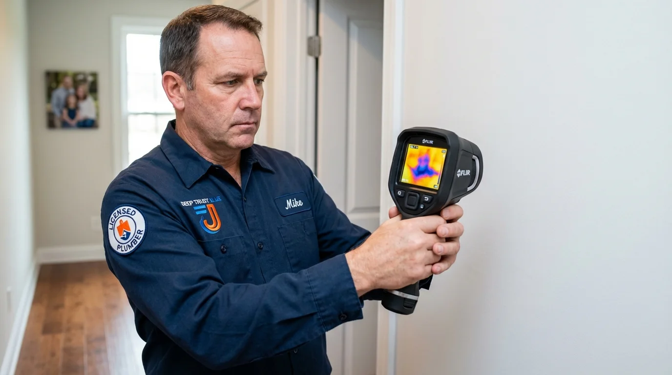 Thermal imaging leak detection by Johns Plumbing LLC in Vandiver